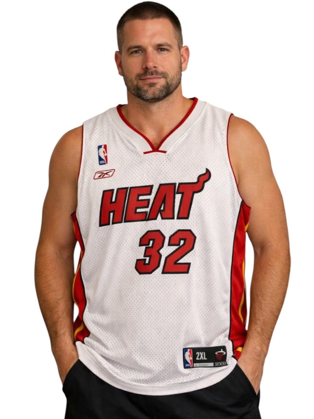 Reebok Shaq O’Neal Miami Heat Jersey 2XL Y2K Stitched White
V